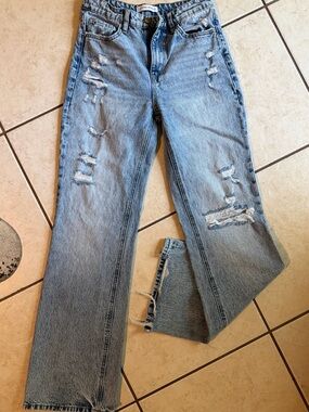 Flying Monkey Light Wash Distressed Jeans
